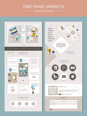 iş yeri kavramı düz bir sayfa web sitesi şablonu