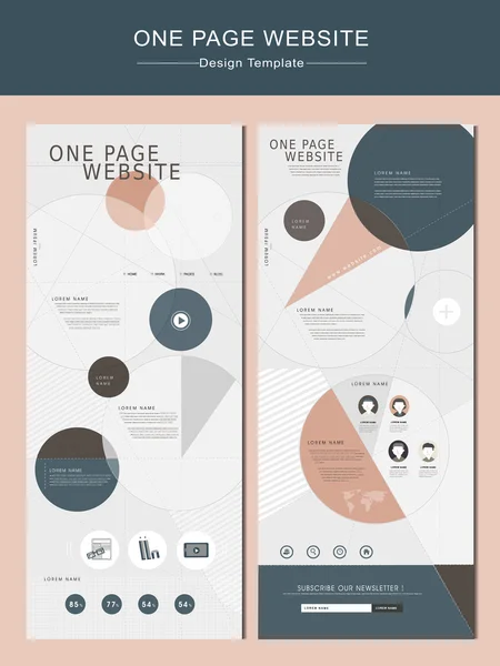 Plantilla geométrica de diseño de página web de una — Vector de stock