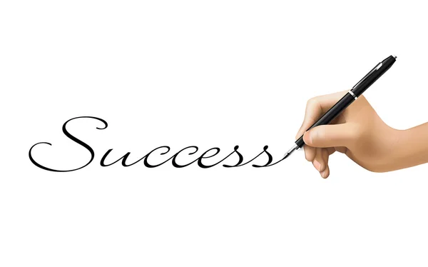 Success word written by 3d hand — Stock Vector