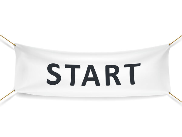 Старт белого баннера
