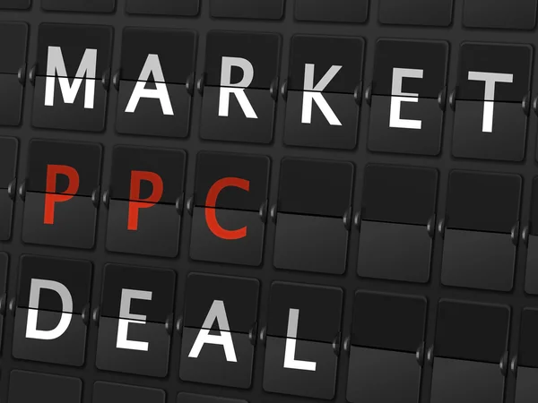 Markt Ppc deal woorden — Stockvector