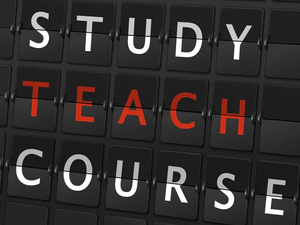 Study teach course words — Stock Vector