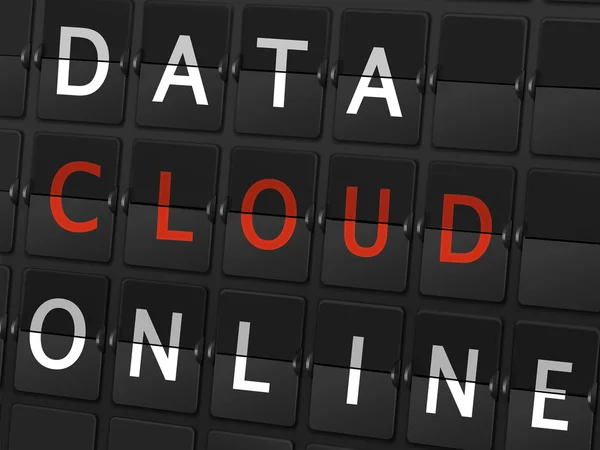 Mots en ligne Data Cloud — Image vectorielle