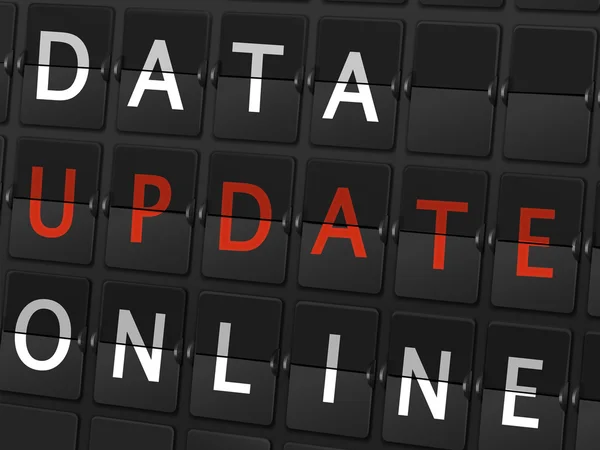 Actualizare date cuvinte online — Vector de stoc