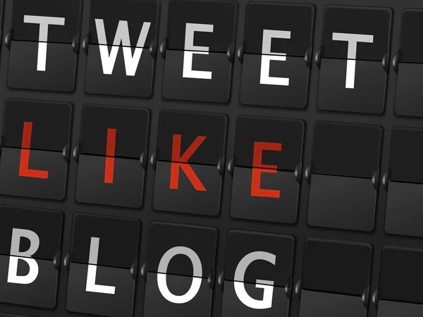 Tweet like blog words — Stock Vector