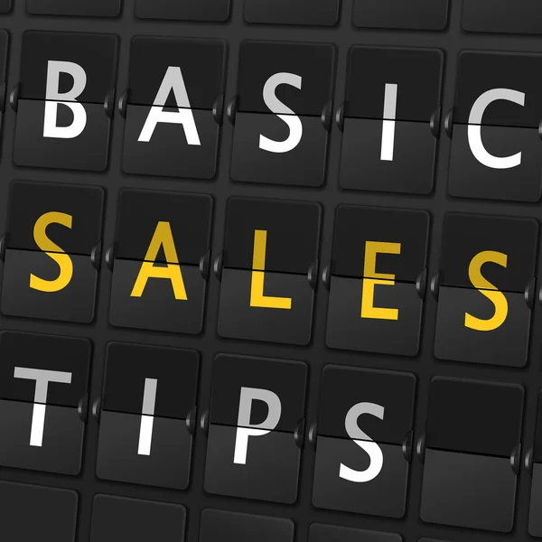 Basic sales tips words — Stock Vector