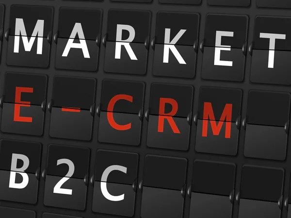 Marché E-CRM B2C mots — Image vectorielle