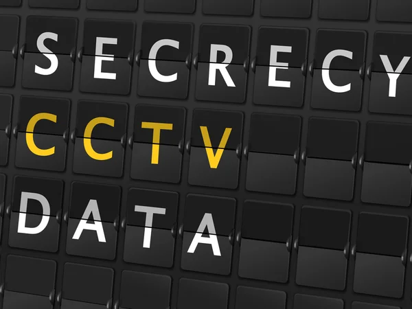 Секретність Cctv даних слів — стоковий вектор