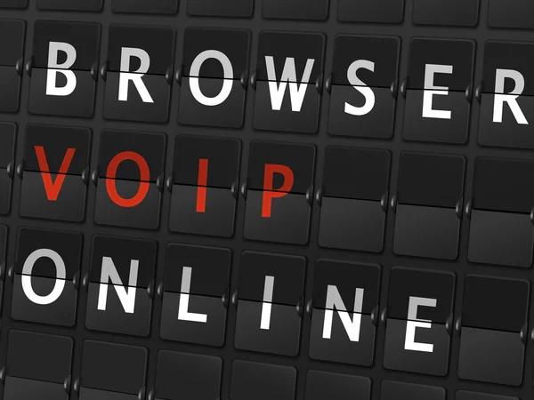 Browser VOIP online words — Stock Vector