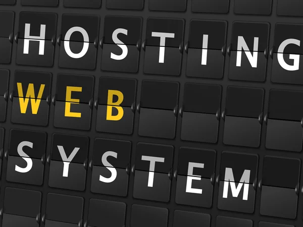 Hosting sistema web palabras — Vector de stock
