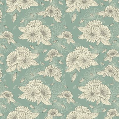 Papatya retro seamless modeli 