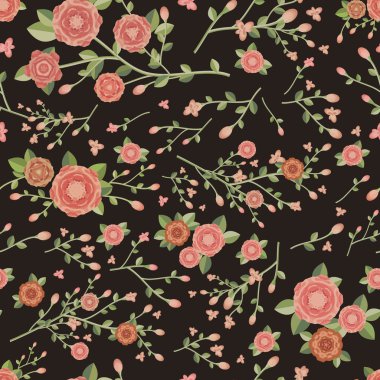 zarif sorunsuz çiçek desenli 