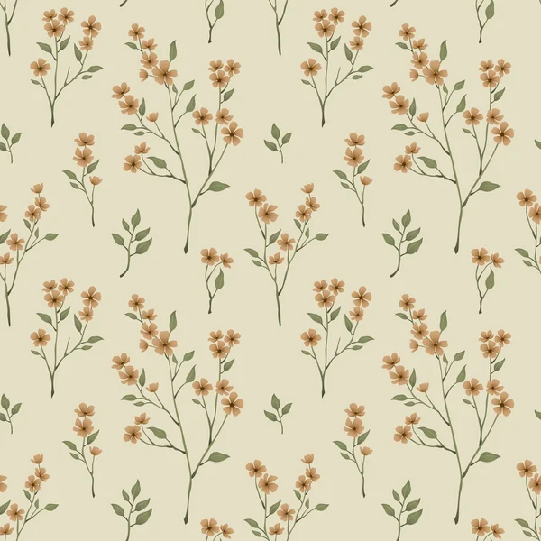 Retro seamless floral pattern — Stock Vector