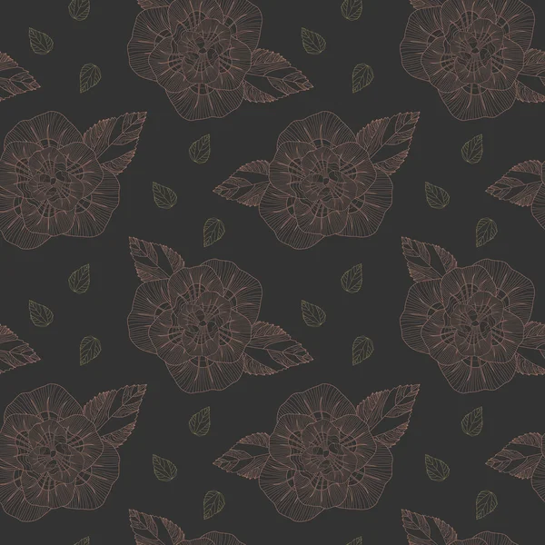 Zarte retro florale nahtlose Muster Hintergrund — Stockvektor