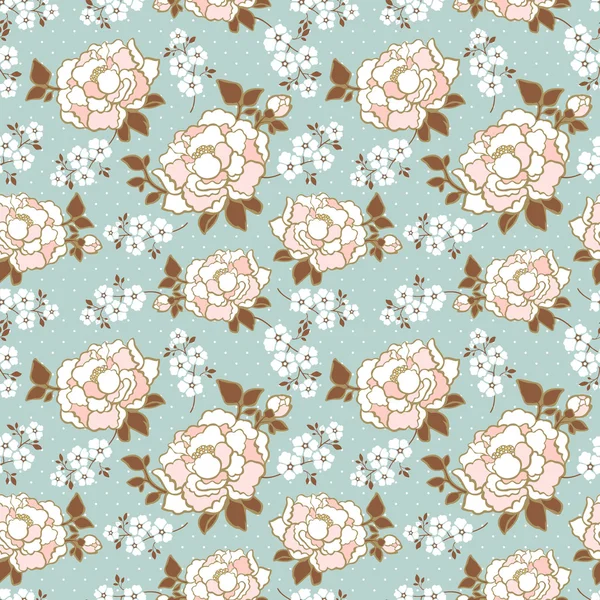 Élégant pivoine sans couture motif floral fond — Image vectorielle