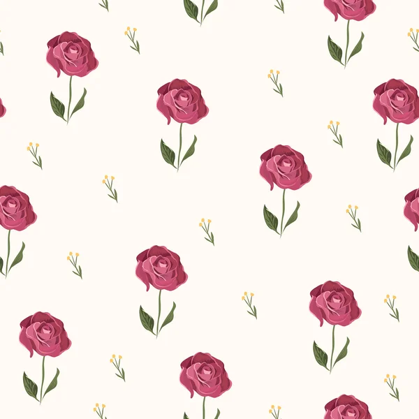 Elegante roos naadloze patroon achtergrond — Stockvector