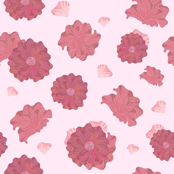 Gracieux motif floral sans couture — Image vectorielle