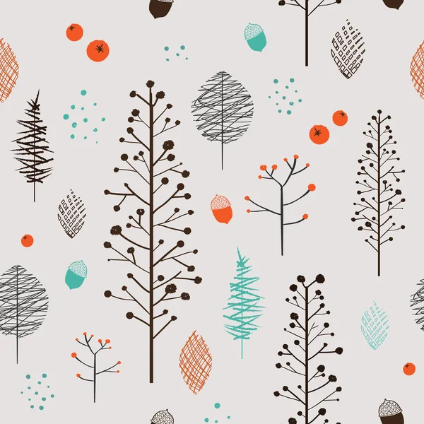 Adorable plante motif sans couture — Image vectorielle