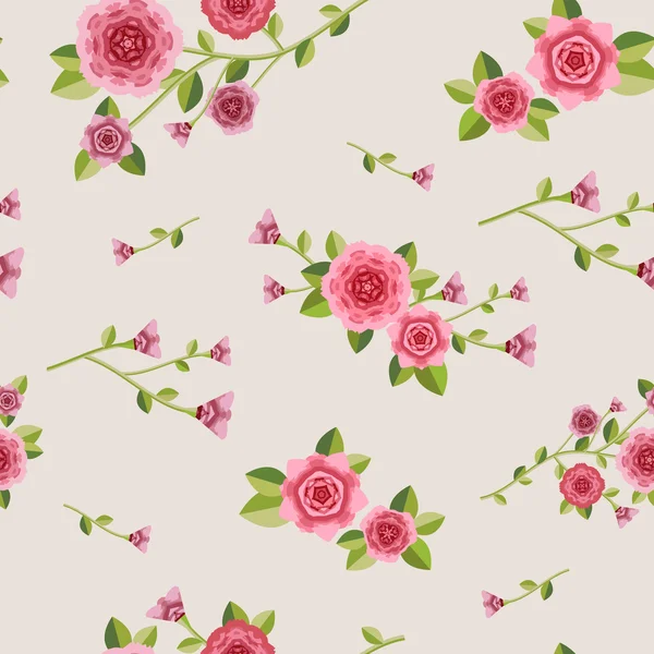 Gracieux motif floral sans couture — Image vectorielle