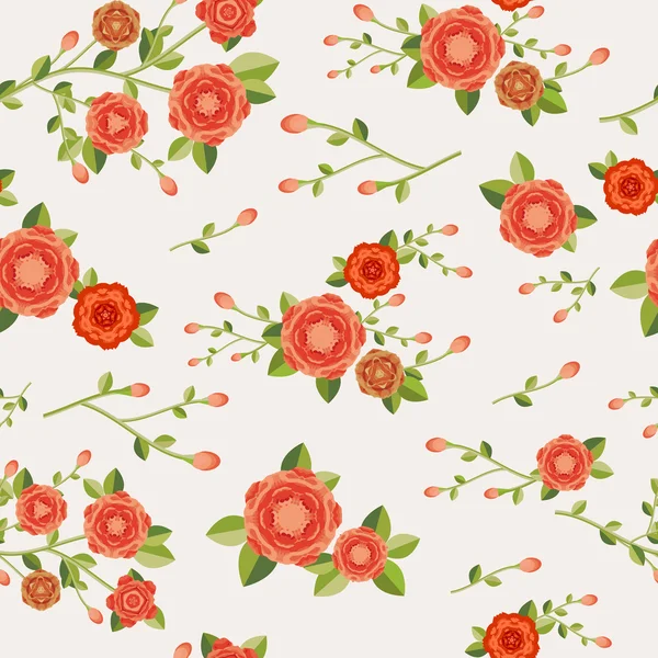 Gracieux motif floral sans couture — Image vectorielle