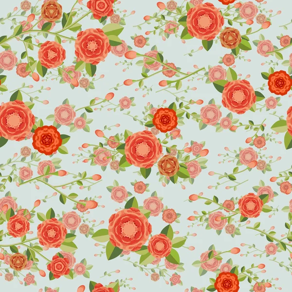 Gracieux motif floral sans couture — Image vectorielle