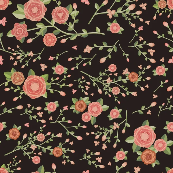 Грациозный бесшовный цветочный узор — стоковый вектор