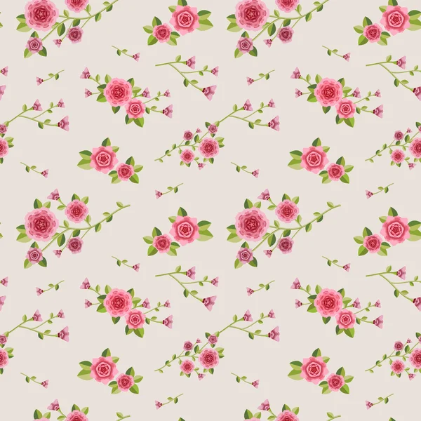 Χαριτωμένη άνευ ραφής λουλουδάτο μοτίβο — Διανυσματικό Αρχείο