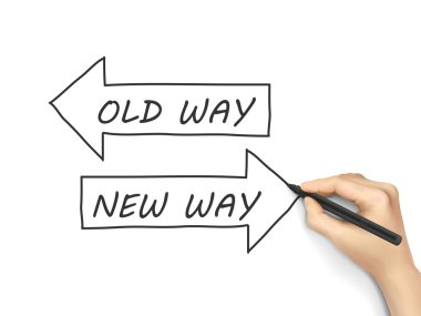 Old way or new way clipart