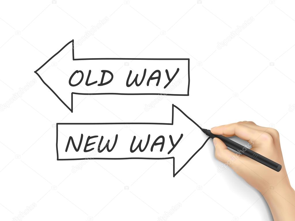 Old way or new way — Stock Vector © kchungtw #64276361