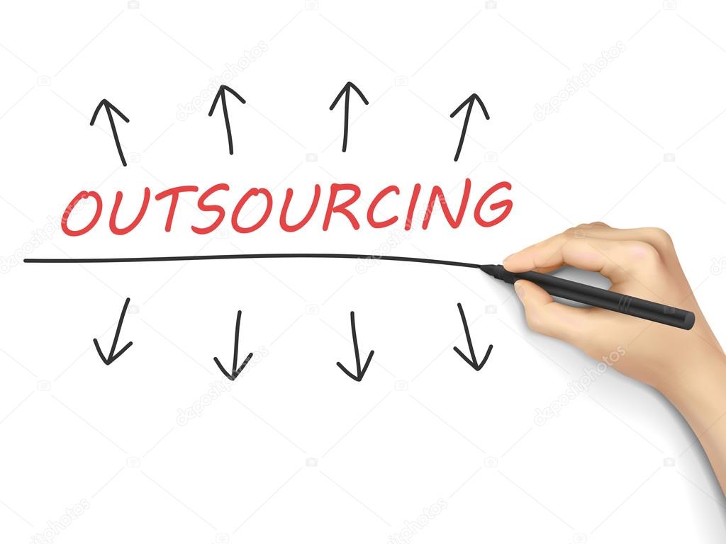 Outsourcing word written by hand