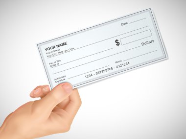 iş kavramı: 3d el çek tutarak 