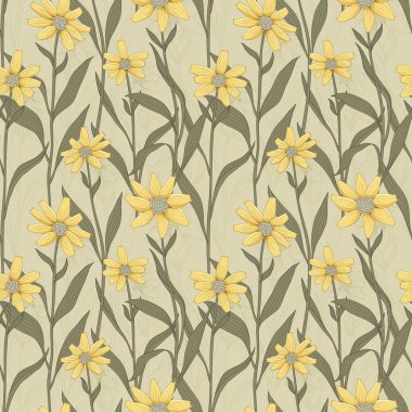 Retro papatya seamless modeli 