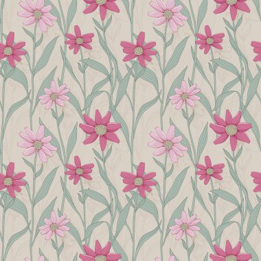 Retro papatya seamless modeli 