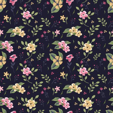 çok güzel çiçek seamless modeli