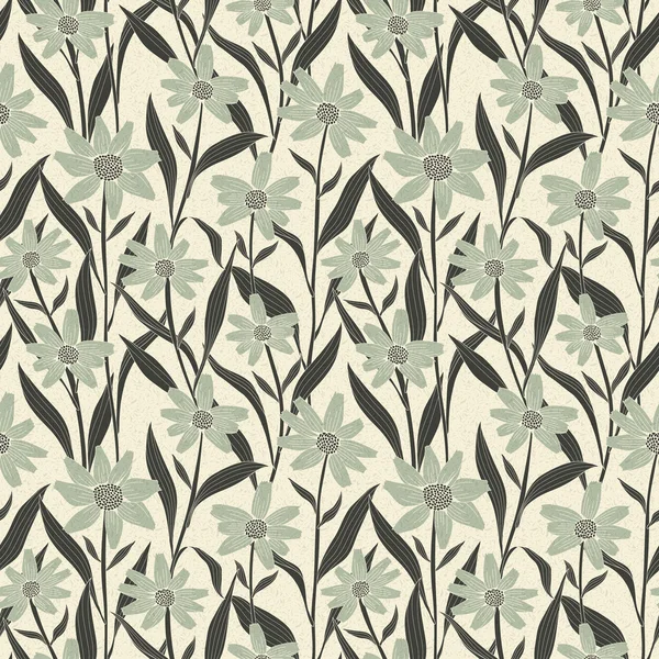 Gracieux motif floral vintage sans couture — Image vectorielle