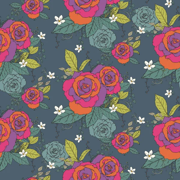 Élégant motif rose sans couture — Image vectorielle