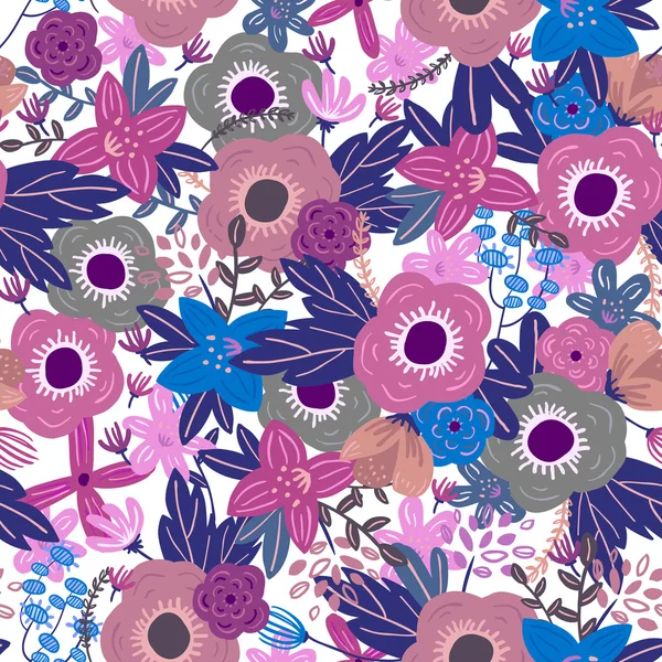 Fond floral sans couture coloré — Image vectorielle