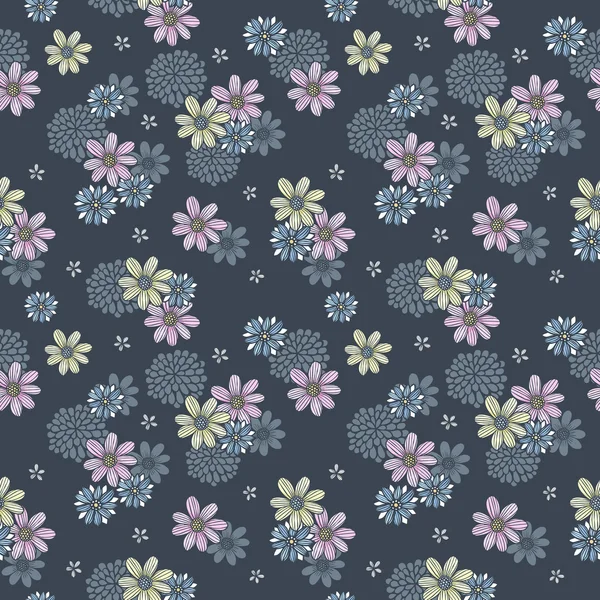 Élégant motif floral sans couture — Image vectorielle