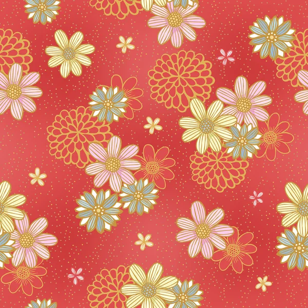 Élégant motif floral sans couture — Image vectorielle