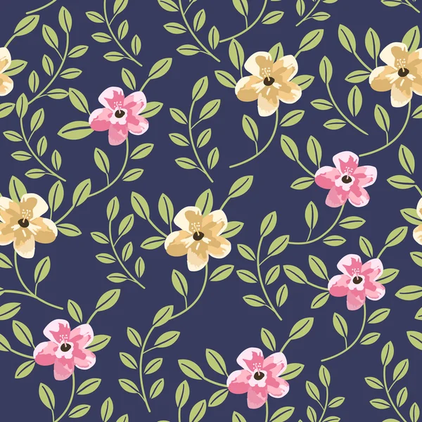 Joli motif floral sans couture — Image vectorielle