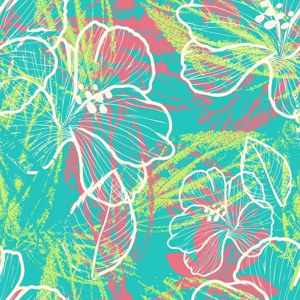 Moderno patrón inconsútil floral colorido — Vector de stock