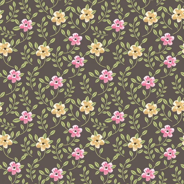 Schöne florale nahtlose Muster — Stockvektor