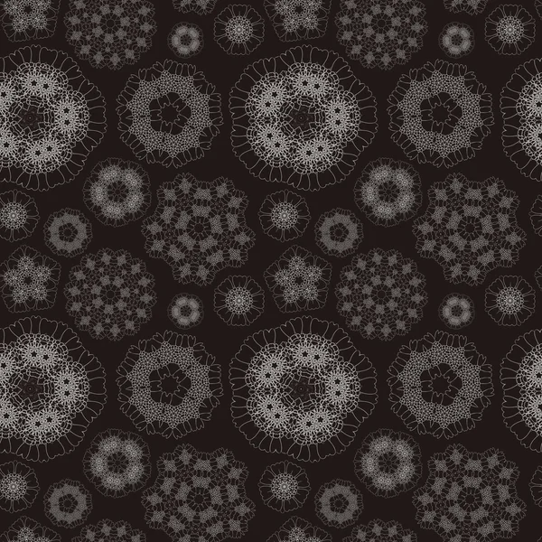 우아한 기하학적 꽃 원활한 패턴 — 스톡 벡터