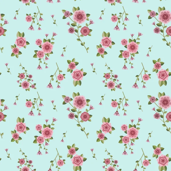 Motif floral romantique sans couture — Image vectorielle