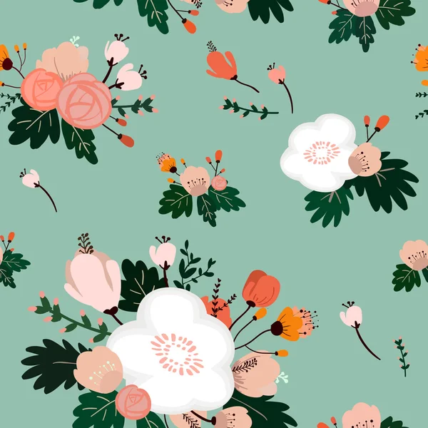 Belle fleur motif sans couture — Image vectorielle