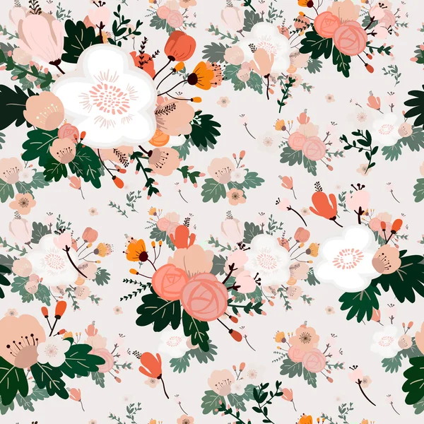 Belle fleur motif sans couture — Image vectorielle