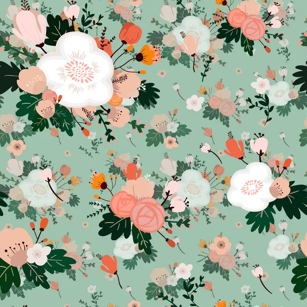 Belle fleur motif sans couture — Image vectorielle