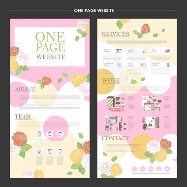 zarif bir sayfa web sitesi tasarım şablonu 