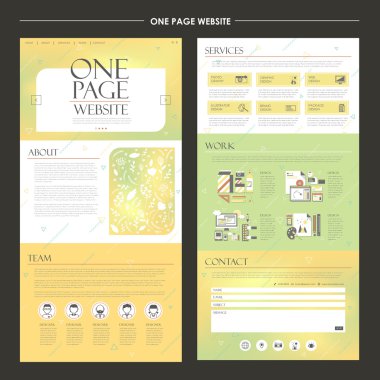 modaya uygun bir sayfa web sitesi tasarım şablonu