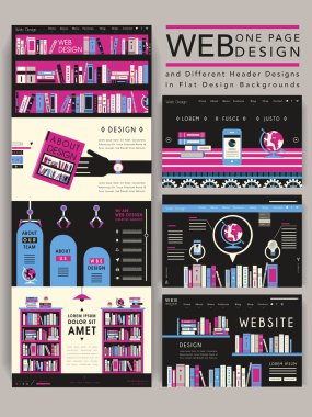 çekici bir sayfa web sitesi tasarım şablonu